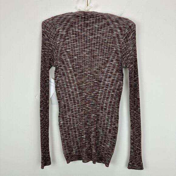 Athleta Revolve Seamless Cardigan Ribbed Knit Stretch Brown Purple XXS NWT - Picture 6 of 14